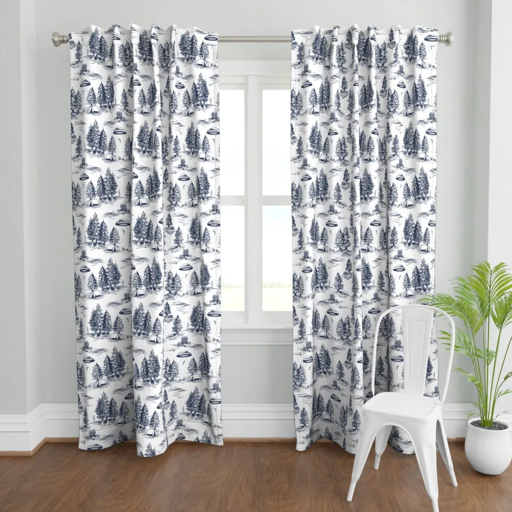 Large-Scale Curtain Panel - Navy Blue product
