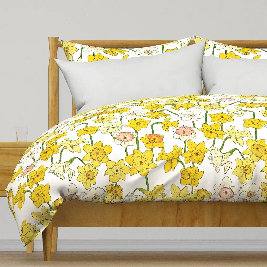 Large Scale Daffodils Duvet Cover - Yellow product
