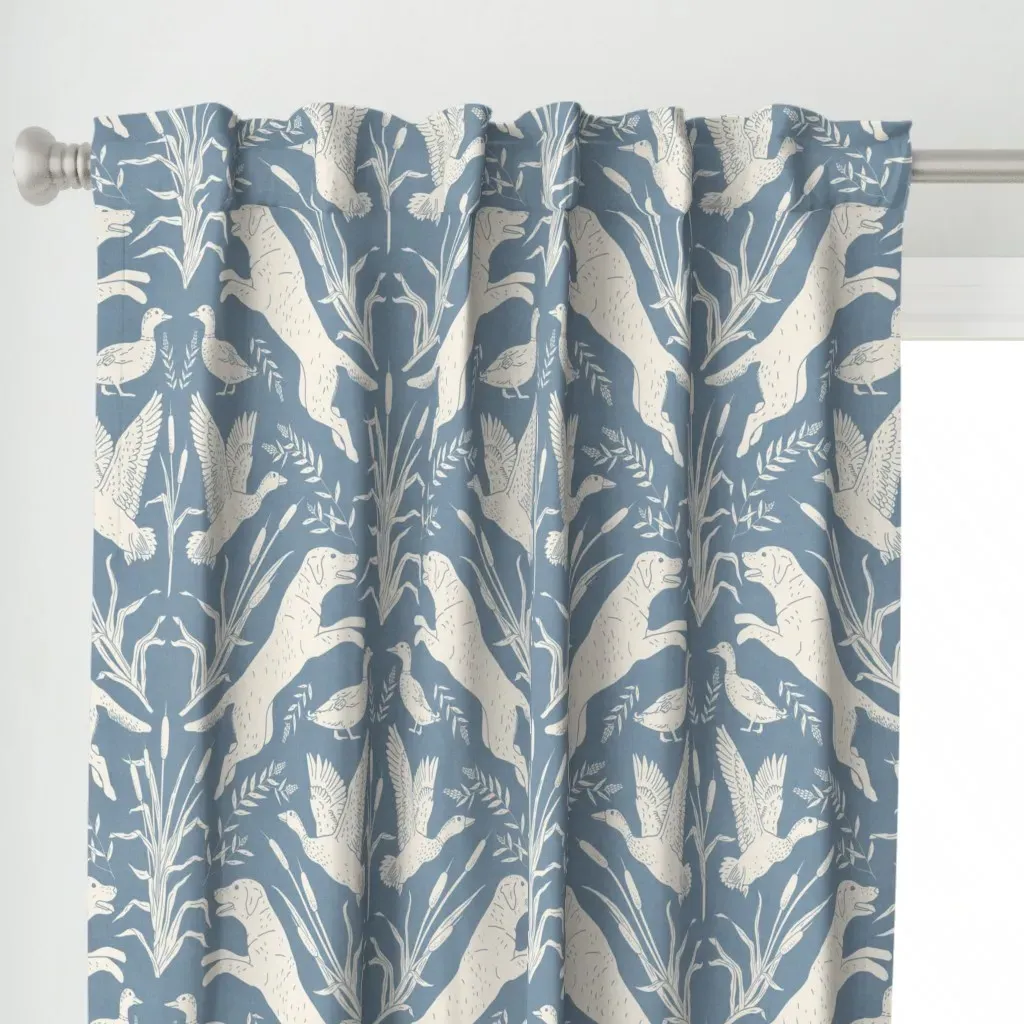 Large Scale Duck Curtain Panel - Beige alternate view