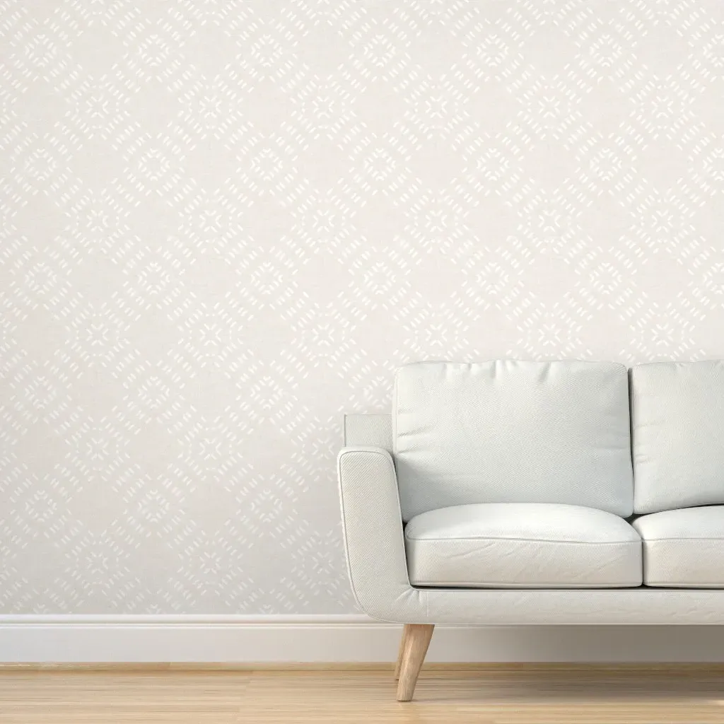 Large Scale Farmhouse Tile Peel and Stick Wallpaper - Off-White product