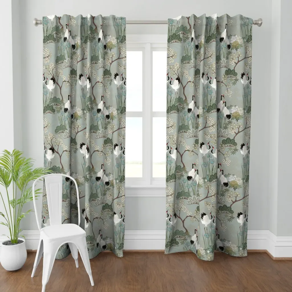 Large Scale Japanese Curtain Panel - White product