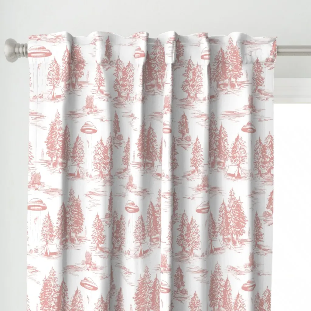 Large-Scale Millennial Curtain Panel - Dusty Rose alternate view