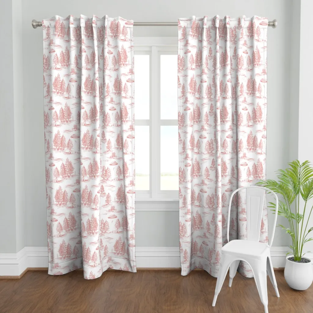 Large-Scale Millennial Curtain Panel - Dusty Rose product