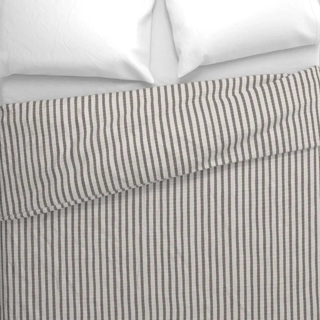Large Seersucker Duvet Cover - Gray alternate view