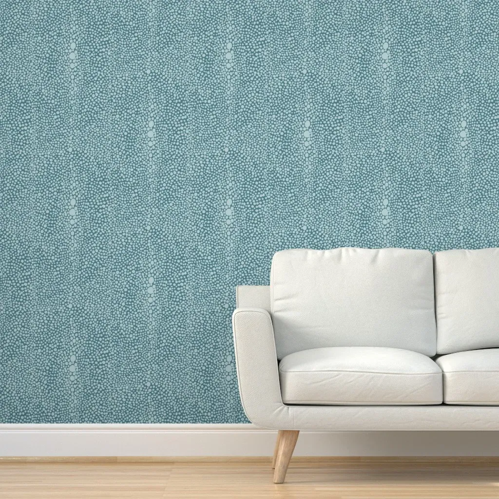 Large Shagreen Peel and Stick Wallpaper - Teal, Vinyl product
