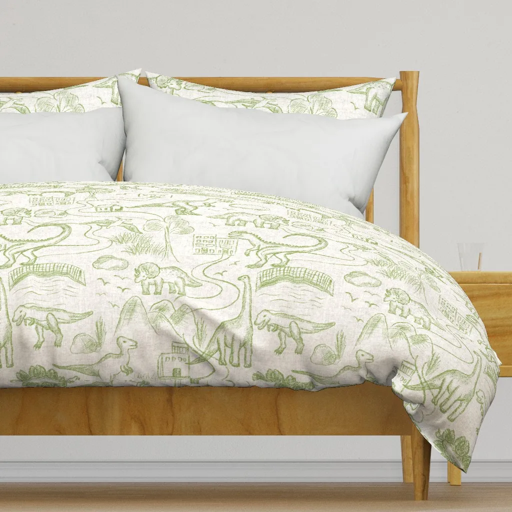 Large Sketched Adventure Duvet Cover - Green product