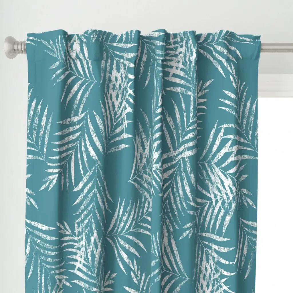 Las Palmas Curtain Panel - White alternate view