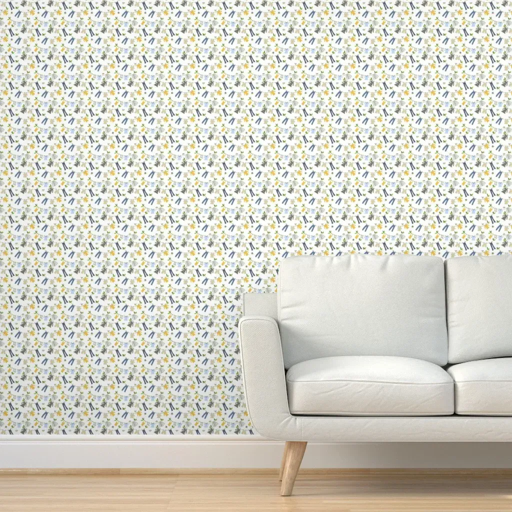 Laundry Day Peel and Stick Wallpaper - Yellow product
