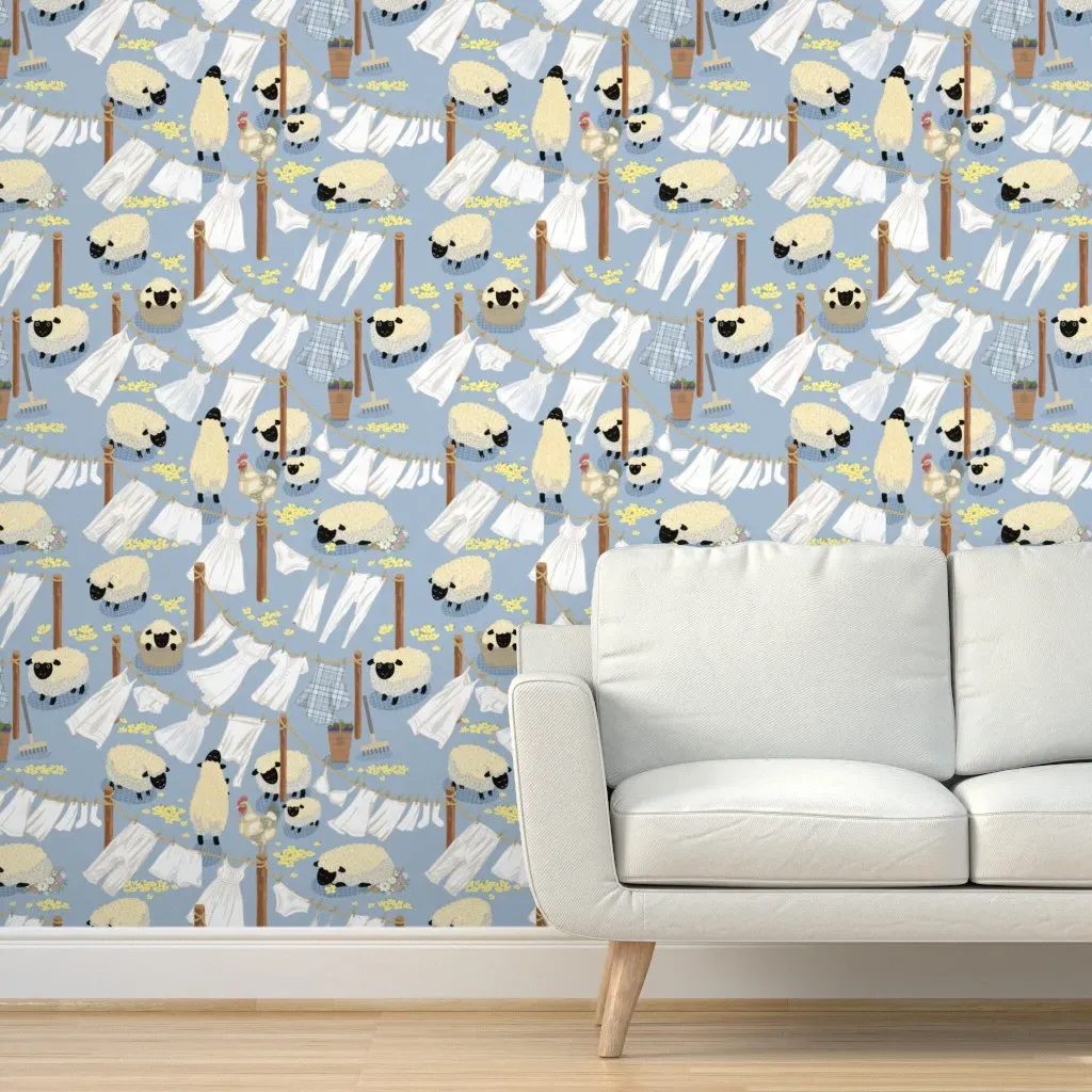 Laundry & Lambs Peel and Stick Wallpaper - White product
