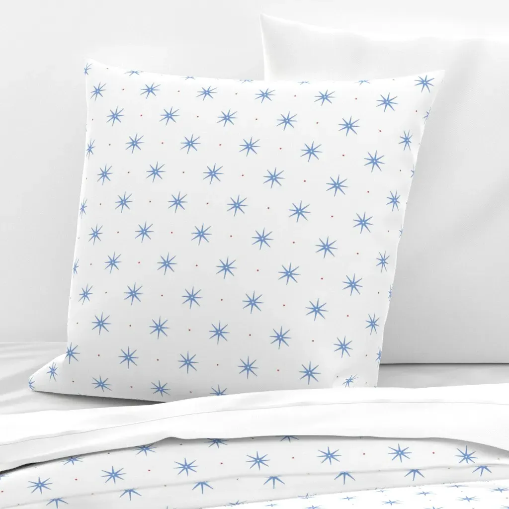Laura Stars With Dots Euro Pillow Sham - Light Blue product