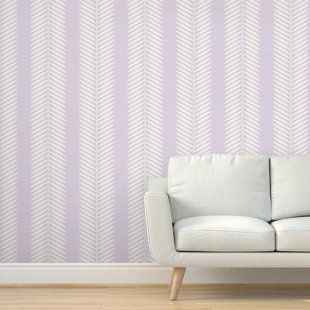 Laurel Leaf Peel and Stick Wallpaper - Lilac product