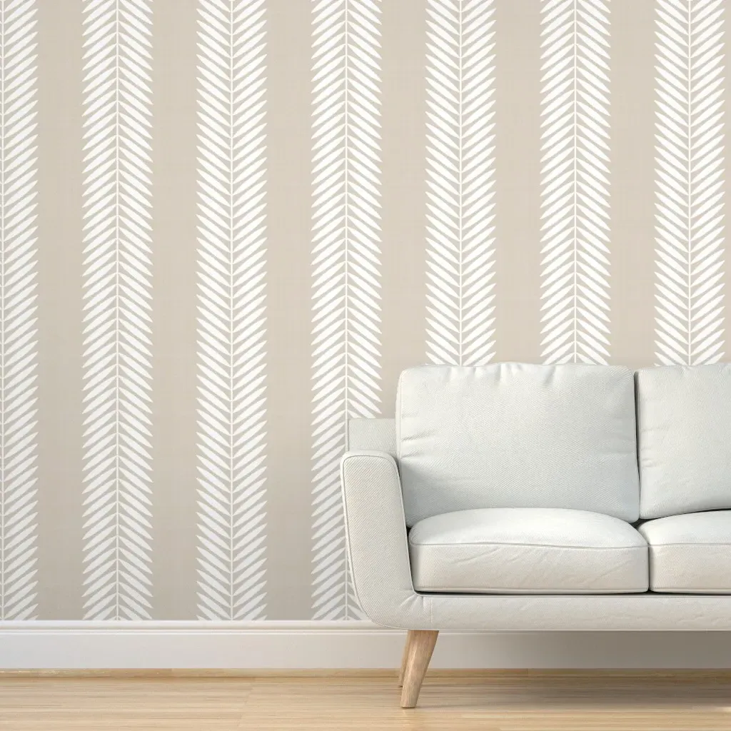 Laurel Leaf Peel and Stick Wallpaper - White product