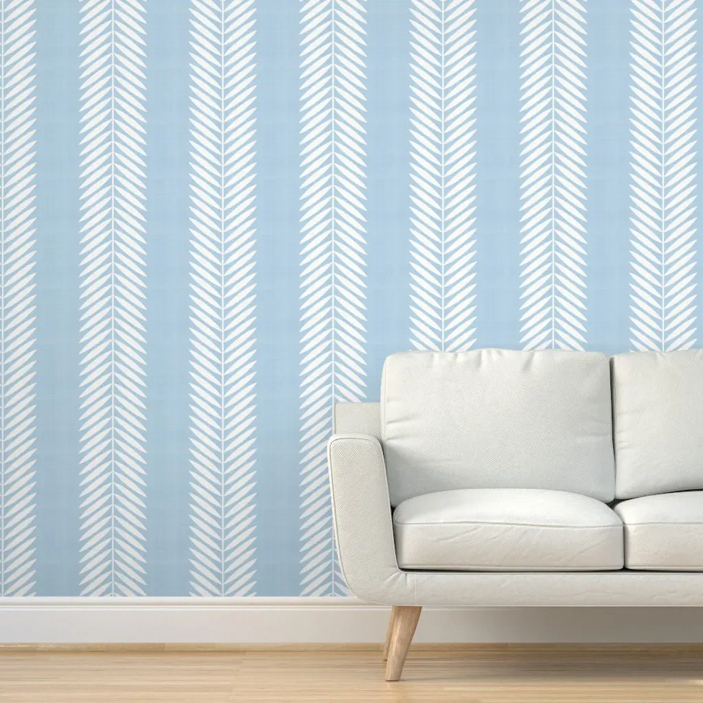 Laurel Leaf Vine Peel and Stick Wallpaper - Light Blue product