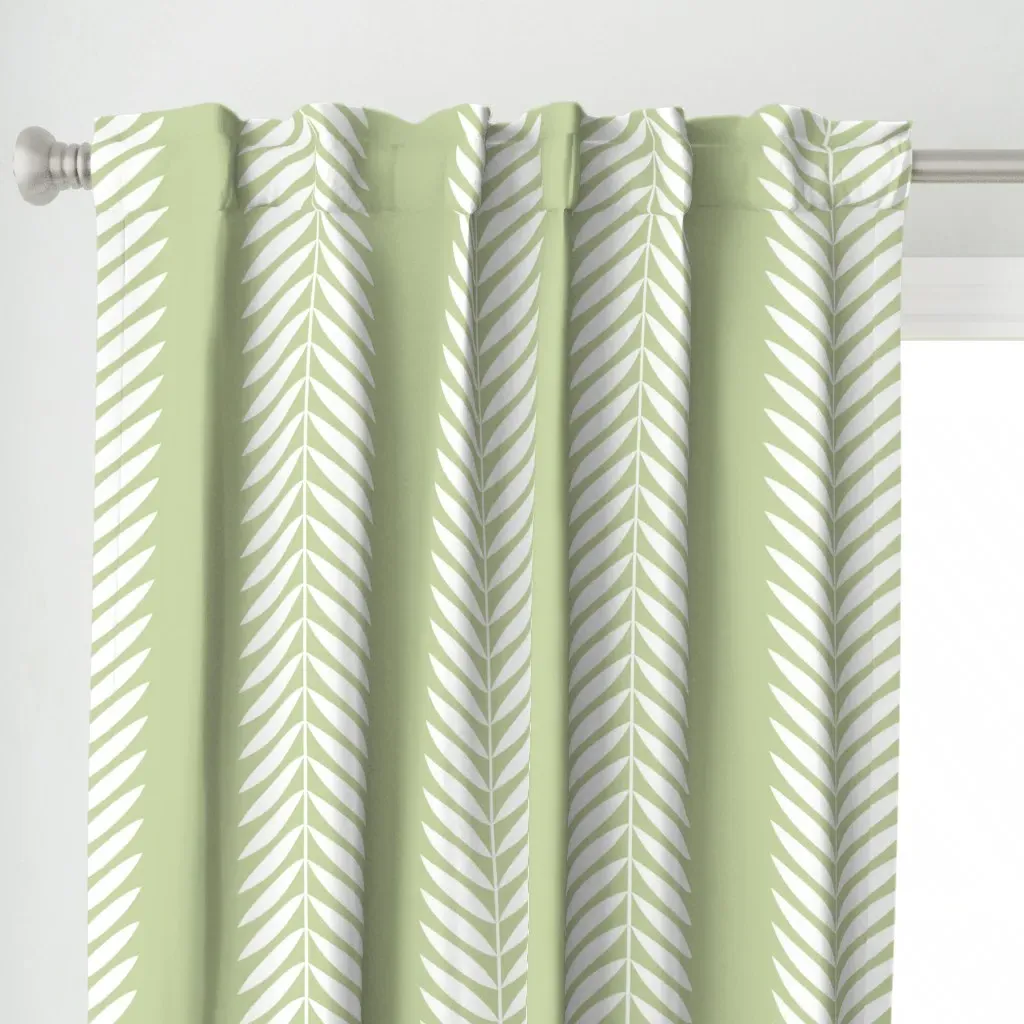 Laurel Leaf Vines Curtain Panel - White alternate view