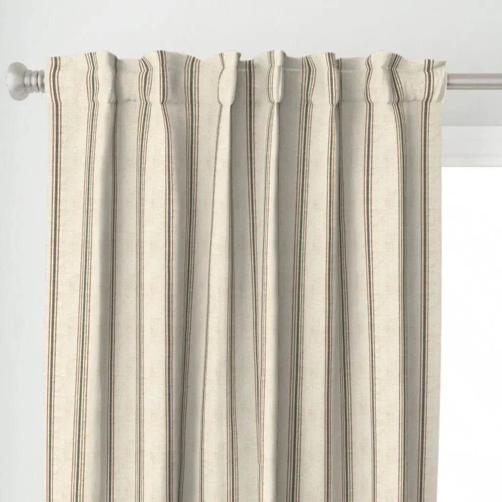 Laurent Stripe 4437 Curtain Panel - Beige alternate view