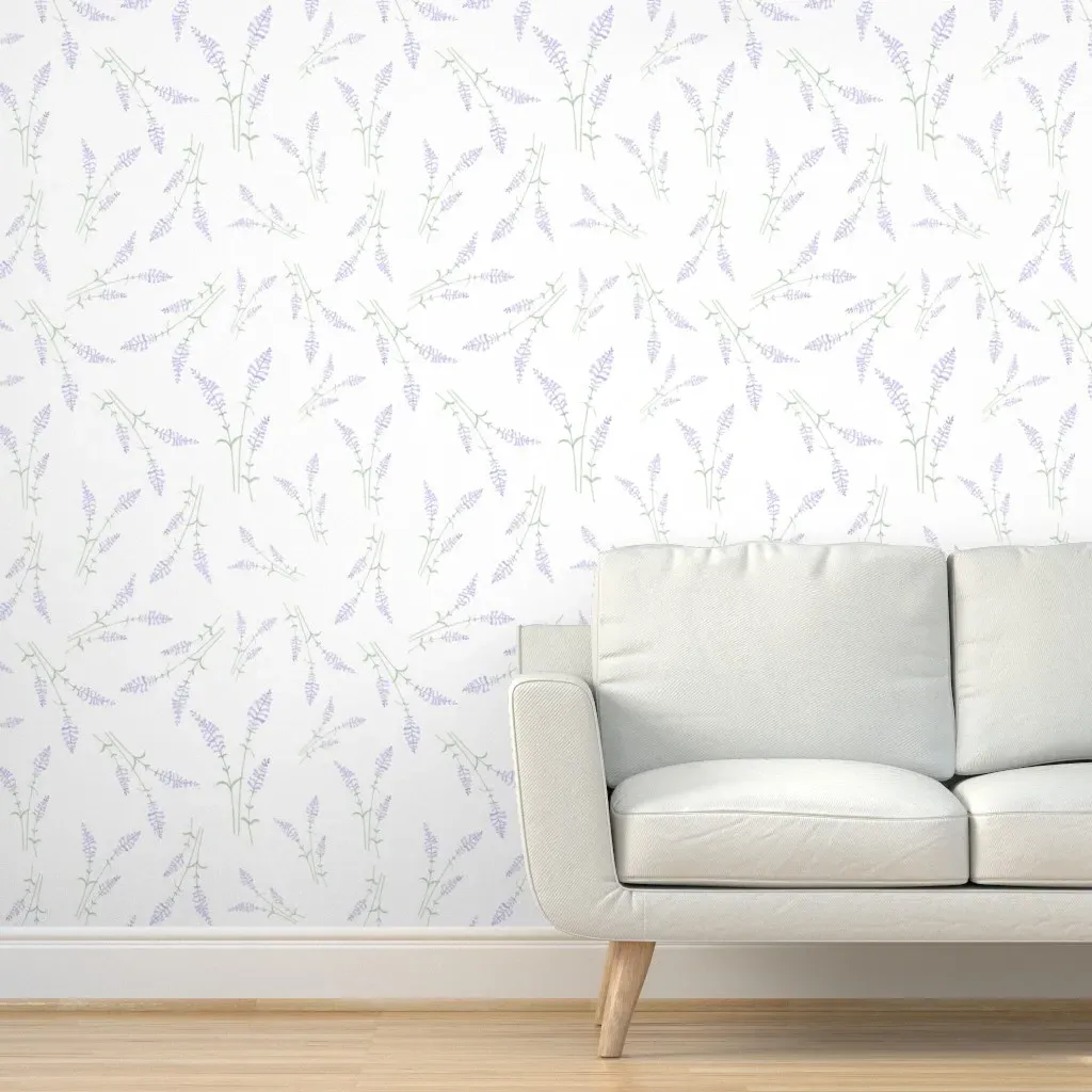 Lavender Fields Peel and Stick Wallpaper - Lavender Purple product