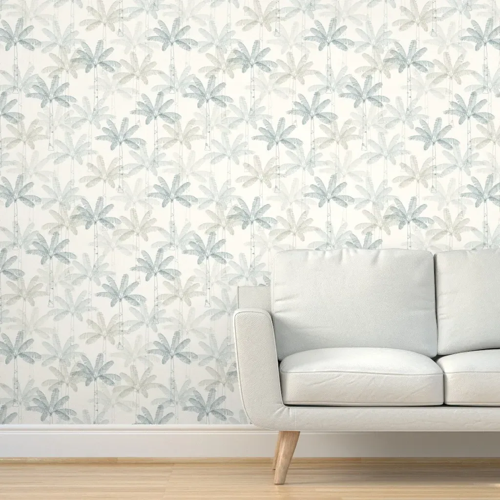 Layered Palm Trees Peel and Stick Wallpaper - Cream product