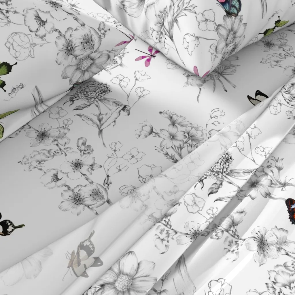 Le Papillon Full Sheet Set - White alternate view