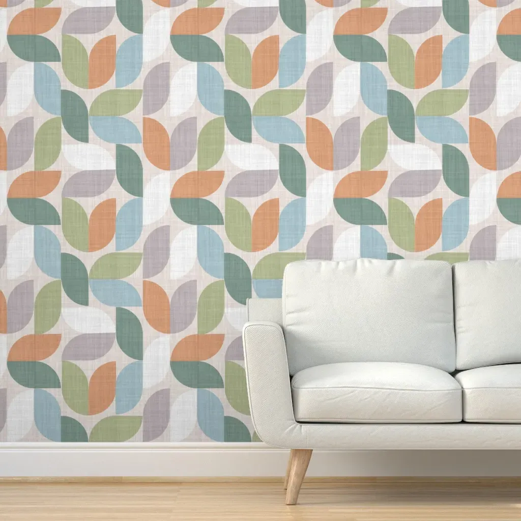 Leaf Geometric Peel and Stick Wallpaper - Light Beige product