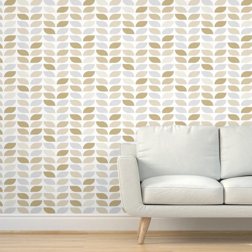 Leaf Sandstone Geometric Peel and Stick Wallpaper - Beige product
