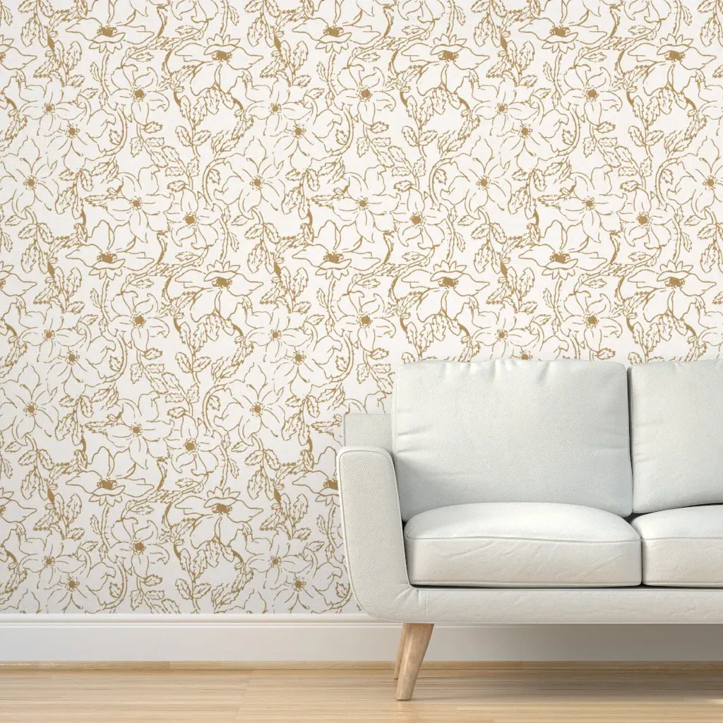 Leah Peel and Stick Wallpaper Removable - Gold product