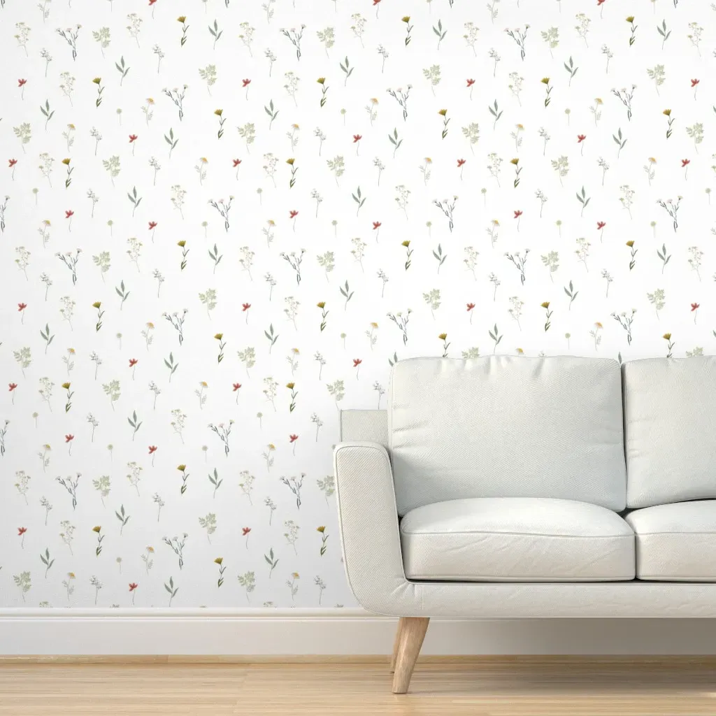 Leander Wildflowers Peel and Stick Wallpaper - White product
