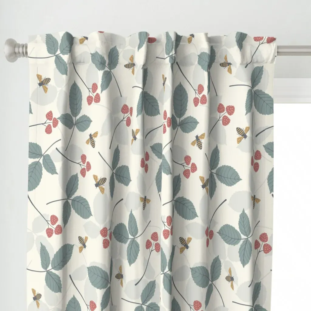 Leave The Weeds Curtain Panel - Dusty Rose alternate view