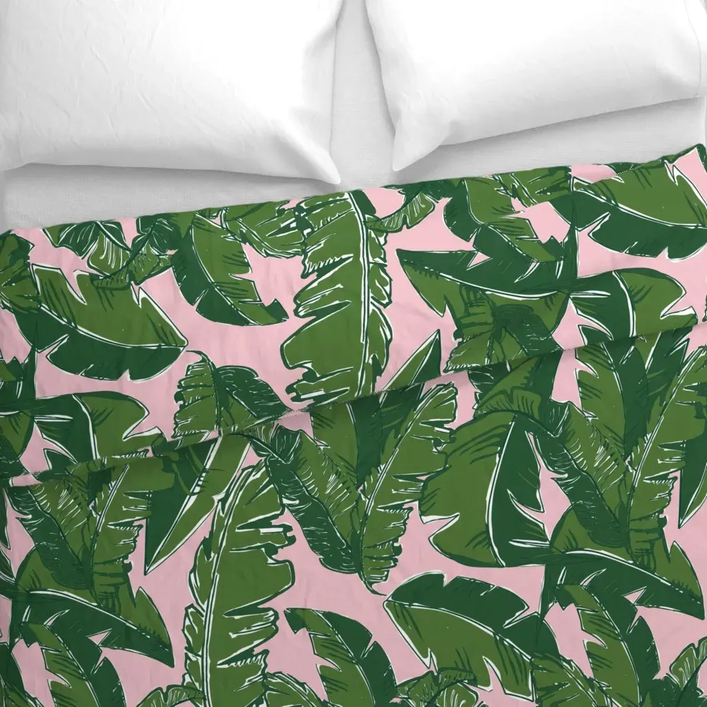 Leaves Bananique Duvet Cover - Green alternate view