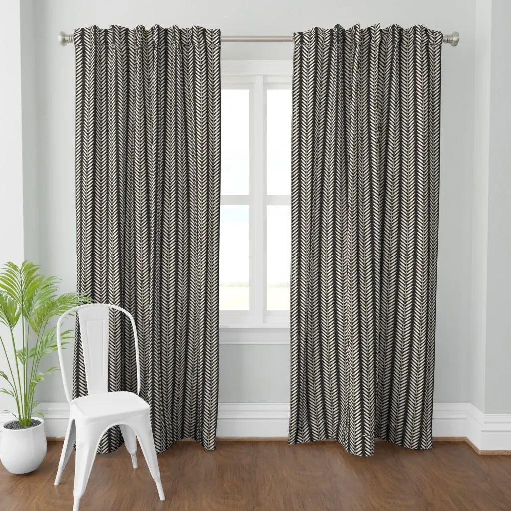 Leaves Tropics Curtain Panel - Off-White product