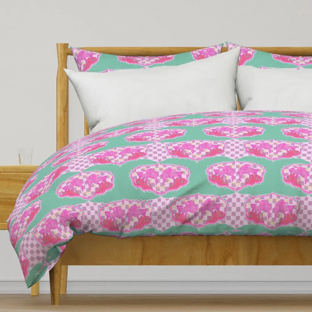 Lednice Gargoyle Duvet Cover - Green product