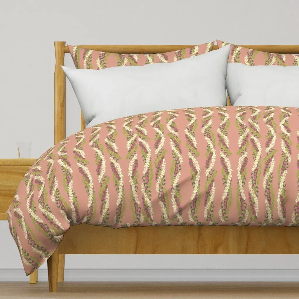 Lei Making Duvet Cover - Dusty Rose product