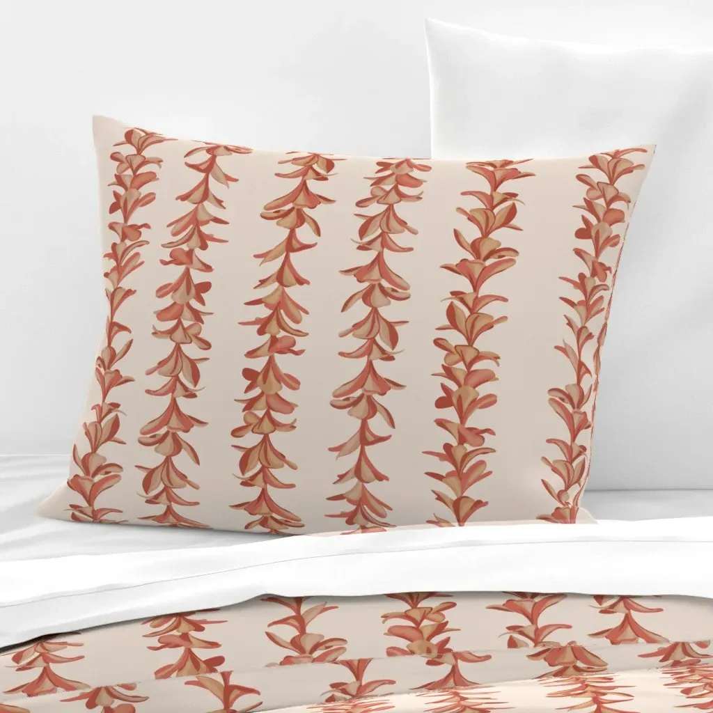 Lei Plumeria Standard Knife Edge Cushion Cover - Coral, Cotton Sateen product