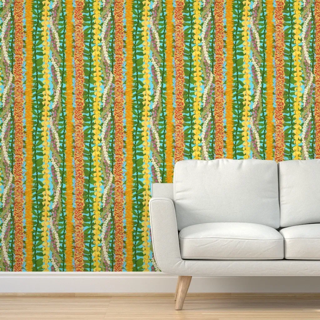 Lei Strands Peel and Stick Wallpaper - Blue product
