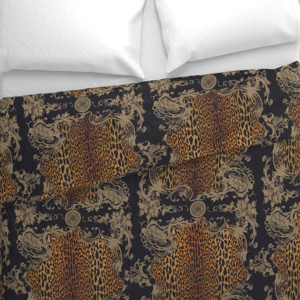 Leopard Baroque Duvet Cover - Orange alternate view