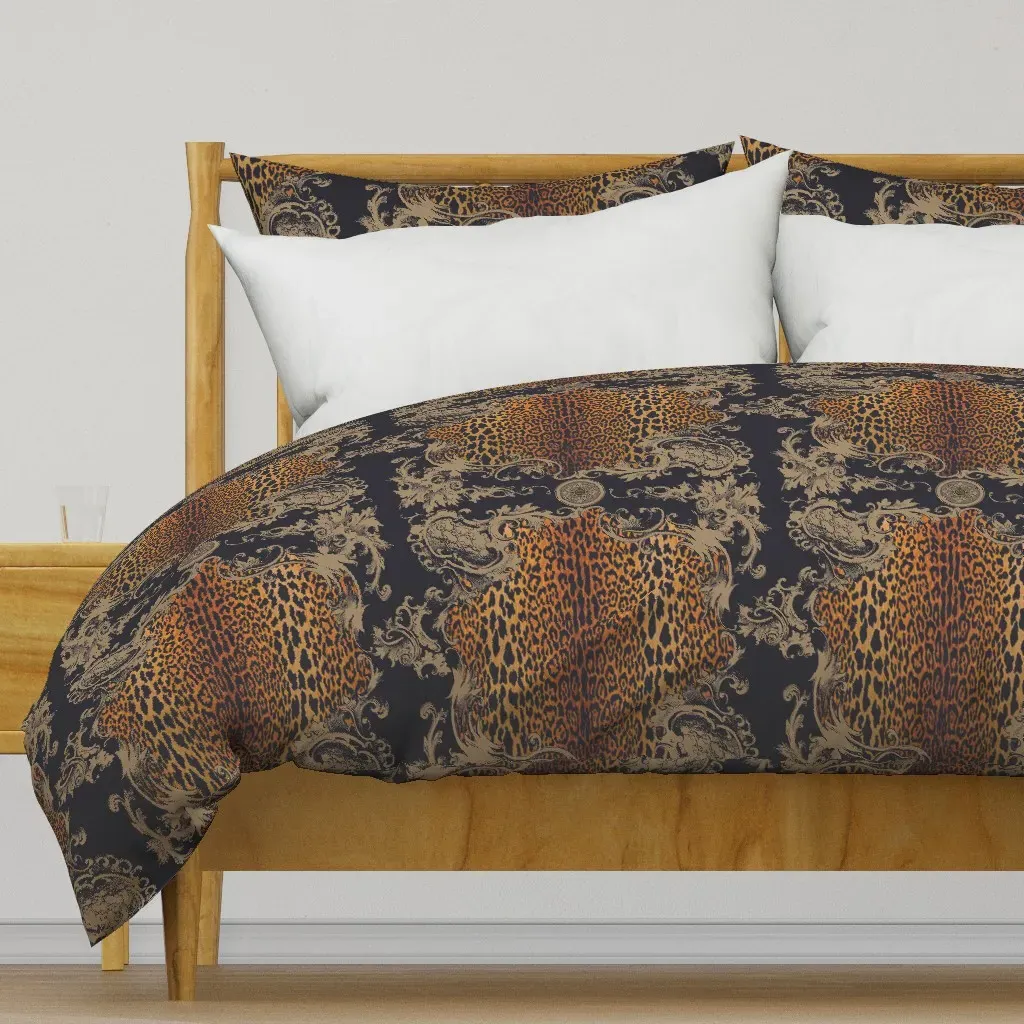 Leopard Baroque Duvet Cover - Orange product