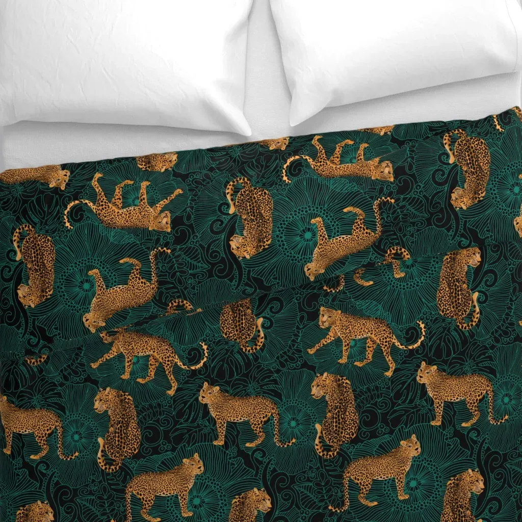 Leopard Exotic Jungle Duvet Cover - Orange alternate view