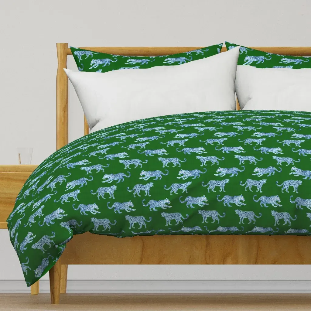 Leopard Parade Duvet Cover - Blue product
