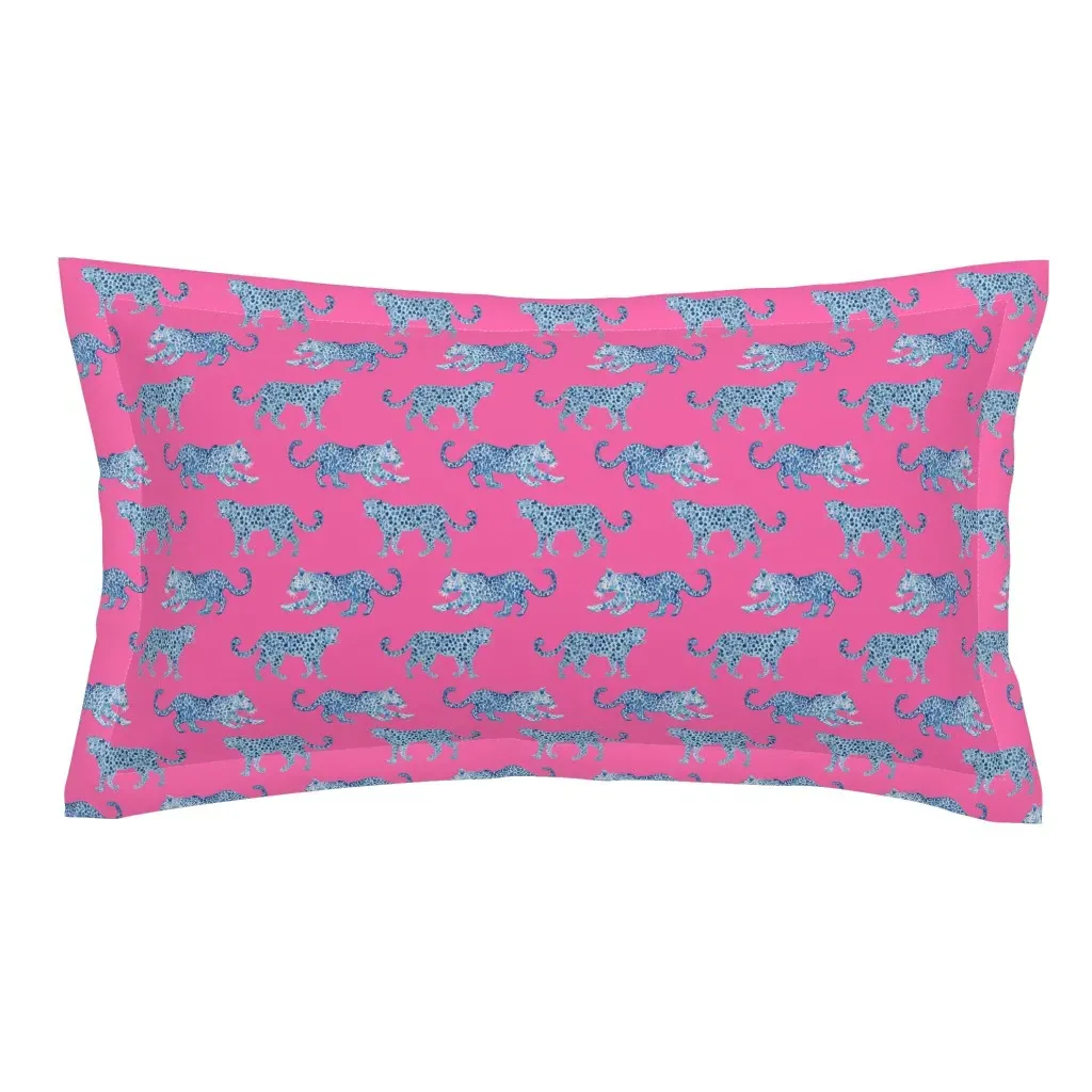 Leopard Parade King Pillow Sham - Pink product