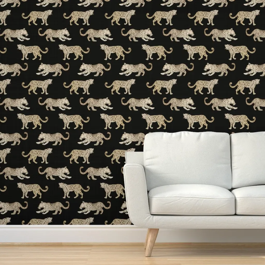 Leopard Parade Peel and Stick Wallpaper - Beige product