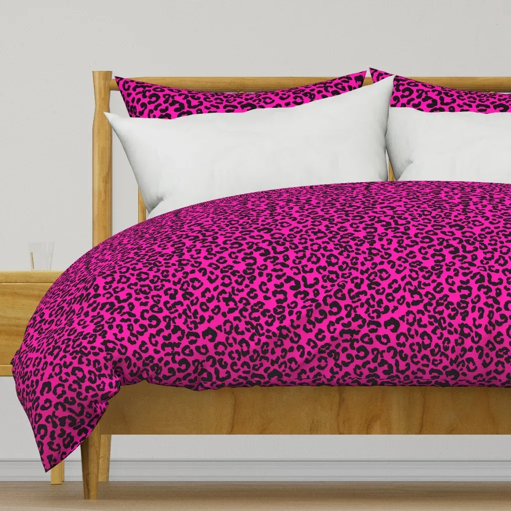 Leopard Print Cheetah Duvet Cover - Pink product