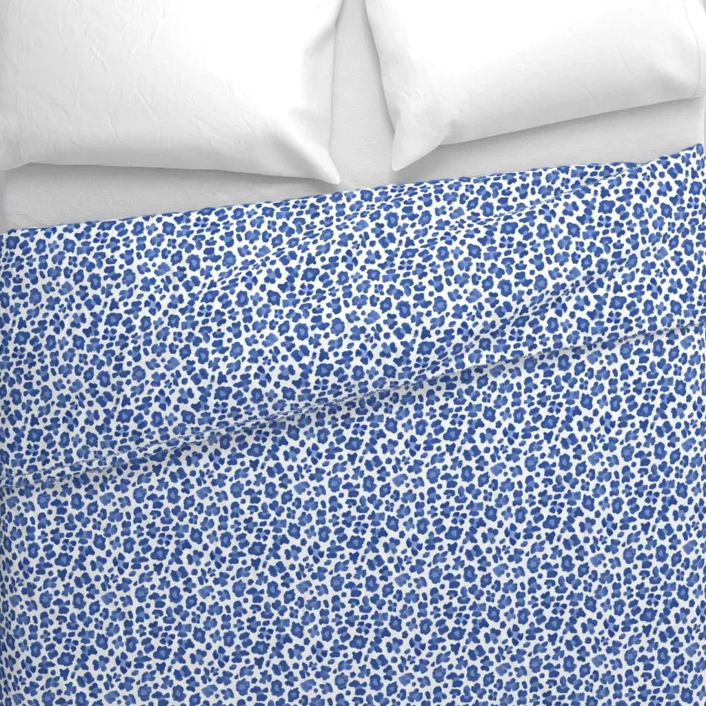 Leopard Print Duvet Cover - Blue alternate view
