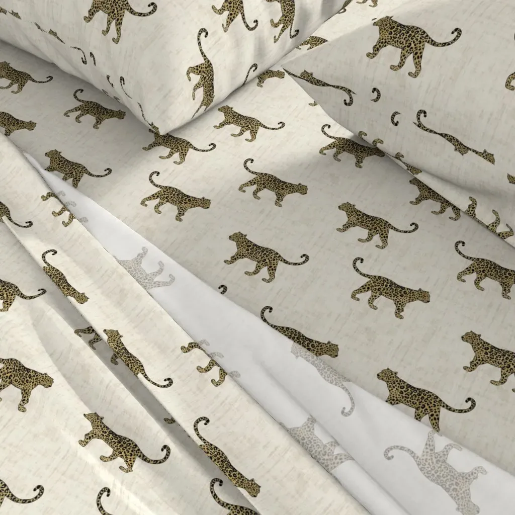 Leopard Texture Twin XL Sheet Set - Beige alternate view