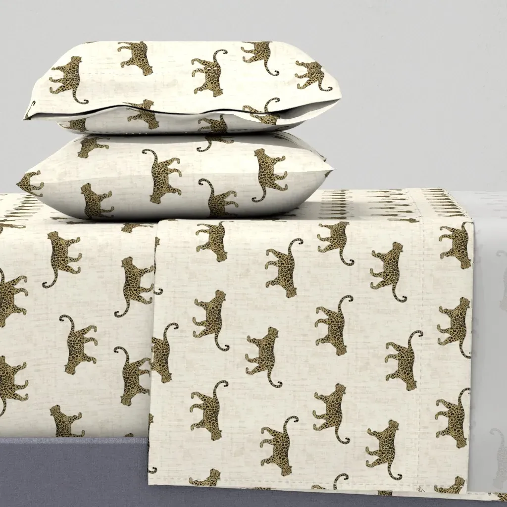 Leopard Texture Twin XL Sheet Set - Beige product