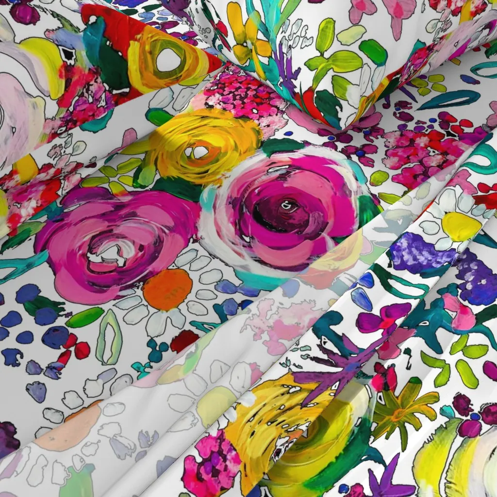 Les Fleurs Large Scale King Sheet Set - Yellow alternate view