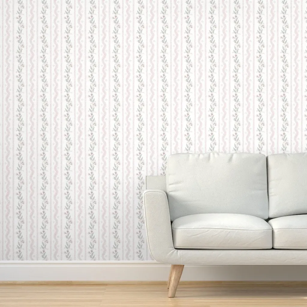 Leslie Half Scale Emma Peel and Stick Wallpaper - Blush Pink product