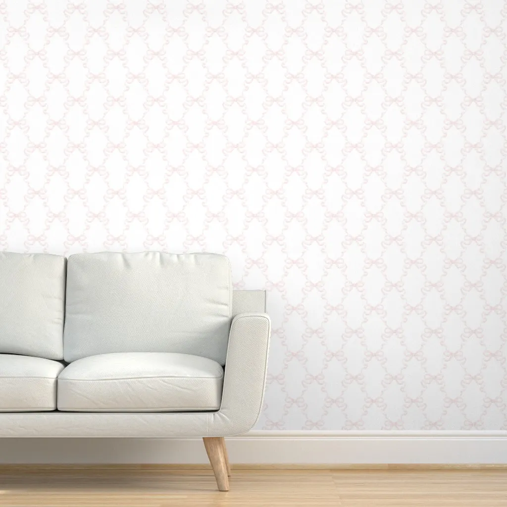 Leslie Hannah Ribbon Trellis Peel and Stick Wallpaper - Pink product