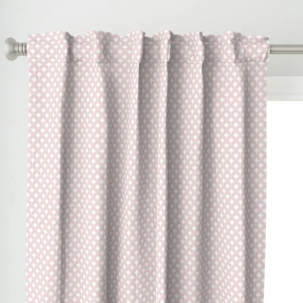 Leslie Tiny Palm Curtain Panel - White alternate view