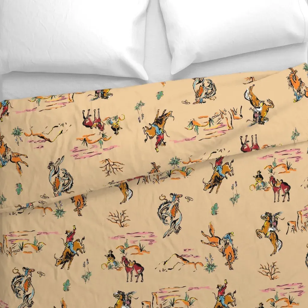 Let Er Rip Multi Sand Duvet Cover - Beige alternate view