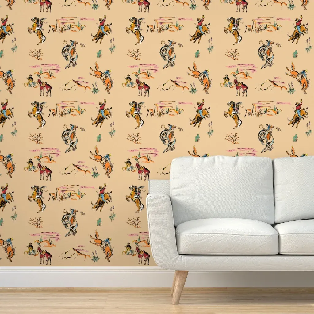 Let Er Rip Peel and Stick Wallpaper - Beige product