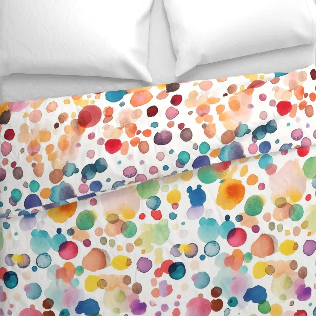Let's Party Colorful Duvet Cover - White alternate view